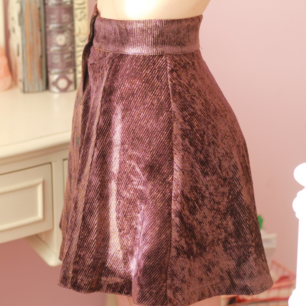 Nasty Gal After Party Purple Corduroy Skirt